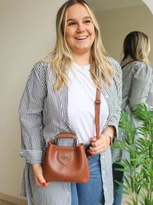 Women Tote Bags - 駝色 - 查看 5