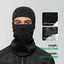 1pc Breathable, Sun-proof And Windproof Cycling Face Mask Hood - Black - View 2