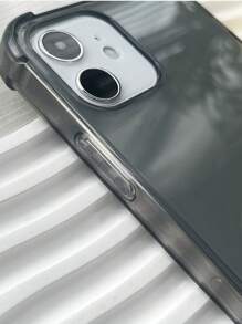 1 Stück Handyhülle mit Transparent Grau fallsicher TPU mit Vier Ecken Schutz, kompatibel zu iPhone - Grau - Übersicht 4