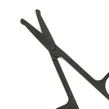 1入不鏽鋼黑色圓頭剃鼻毛器, 眉毛, 清潔鼻子工具,男女皆可使用