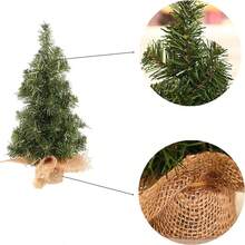 1入組20cm/30cm綠色小聖誕樹,配麻布底座,適用於商場節慶/櫥窗/桌面裝飾 - 綠色 - 查看 6