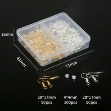 100 Cái/lốc Không Gây Dị Ứng Bông Tai Móc Bộ Phối Màu Mở Nhảy Nhẫn Nút Tai Cho Tự Làm Trang Sức Làm - Nhiều màu - Xem 6