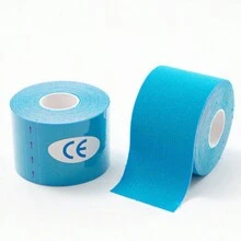 1 Roll 2.5cm/3.8cm/5cm*5m Self-adhesive Bandage, Blue Sports Elastic Cloth Tape, Knee Support Brace For Workouts, Elastic Tape