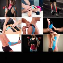 1 Roll 2.5cm/3.8cm/5cm*5m Self-adhesive Bandage, Blue Sports Elastic Cloth Tape, Knee Support Brace For Workouts, Elastic Tape
