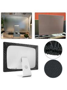 1pc Flexible Polyester Computer Dust Cover Monitor Protective Cover Compatible With IMac Macbook Pro Air Dust-proof For 27Inch - Black - View 3