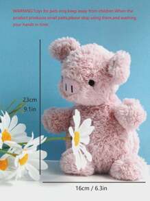 1pc Small Pig Shaped Plush Toy For Pets, Suitable For Playing And Accompanying - Pink - View 7