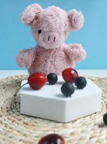 1pc Small Pig Shaped Plush Toy For Pets, Suitable For Playing And Accompanying - Pink - View 4