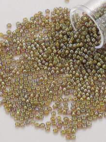 1400入組2mm混色玻璃圓形散珠,適用於手鍊、項鍊和珠寶製作 - 墨綠色 - 查看 7