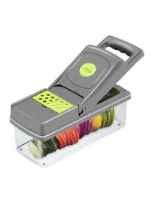 2PCS  Cortador de Verduras Multifunción, Rallador Edmark, Utenciliosnde Cocina, Utensilios Cocina, Utensilios de Cocina, Picador de Verduras – Picador de Verdura, Cortador de Frutas, Rallador de Verduras, Juego de Utensilios Cocina – Ahorra Tiempo y Esfuerzo con este Innovador y Práctico Accesorio para Preparar tus Platos Favoritos - Gris - Ver 8