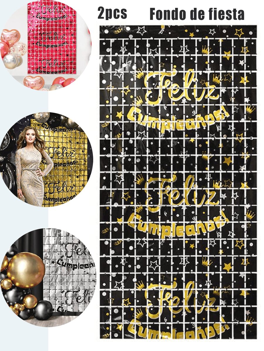 Decoraciones para Fiestas - Fondo de Fiesta con Cortinas Decorativas, Artículos para Fiestas, Decoracion de Fiesta y para Eventos Especiales; Decoración Fiesta Única, Creativa y Elegante – ¡Transforma Tu Espacio