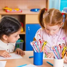 6 支/套可愛卡通動物中性墨水筆 0.5 毫米各種風格原子筆文具辦公室、學生、兒童隨機款式