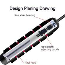 Cuerda de saltar con rodamientos para entrenamiento de fuerza, pérdida de peso y competencias - Azul - Ver 4