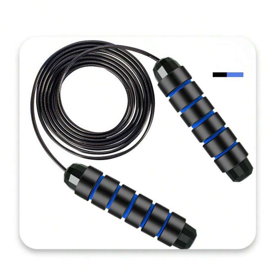 Cuerda de saltar con rodamientos para entrenamiento de fuerza, pérdida de peso y competencias - Azul - Ver 1