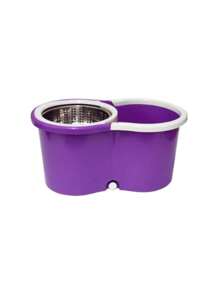Trapeador Magico Exprimidor Auto Spin Mop Gira 360 Dos Cambios De Mechudo Para El Hogar - Morado Violeta - Ver 2
