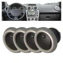 Kit Difusor Ar Central Lateral Fiesta Rocam 2008 até 2014 Prata