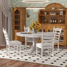 Nestfair 5-Piece Round Dining Table with 4-Chairs