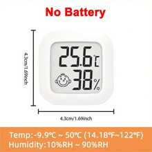 1只迷你微笑面室內溫度計和濕度計,適用於嬰兒房間,型號smy-0726 - 白色 - 查看 2