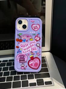 1 pièce Étui de téléphone antichoc avec graphique de dessin animé compatible avec