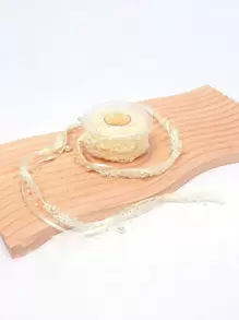 1 件 - 3 米人造珍珠链蕾丝丝带，带花边，适用于生日、婚礼、场景装饰和 DIY 工艺品（不含塑料线轴）、圣诞节情人节 - 黃色 - 查看 5