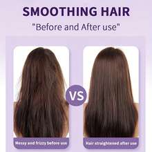 Electric Hairbrush Straightener With Ceramic & Anion Feature, Wet/dry Dual-use, Portable, For Home