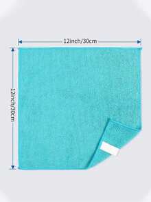 5 Piezas/set Tela De Limpieza De Fibra Super Fina Multiusos, Tela Para Lavar Platos, Estropajo, Toalla De Mano Fácil De Limpiar, Color Aleatorio - Multicolor - Ver 5