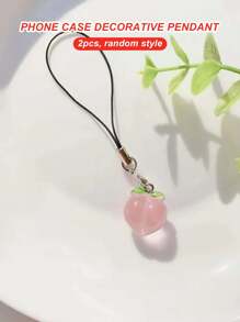 2 piezas Tira de celular al azar con diseño de fruta - Multicolor - Ver 4