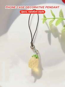 2 piezas Tira de celular al azar con diseño de fruta - Multicolor - Ver 5