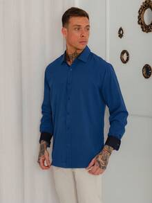 Men Shirts - Màu xanh lam - Xem 4