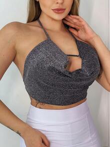 Women Tops - 銀色 - 查看 2