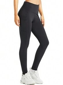 女式保暖内衬紧身裤 防水保暖跑步裤 带口袋保暖徒步紧身裤 Colanti - 黑色 - 查看 3