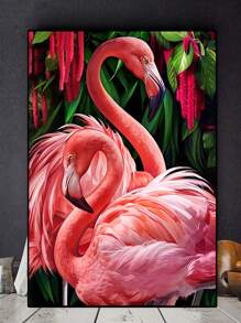 1 套鑽石畫刺繡套件兩隻火烈鳥,動物設計家居裝飾 Diy 禮物 - 彩色 - 查看 1