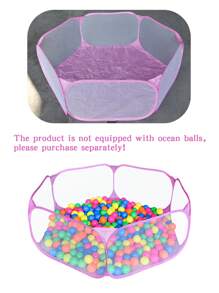 儿童粉色球坑室内户外游戏屋婴儿玩具幼儿球池围栏家用可折叠玩具池、儿童围栏、球池、婴儿游乐区、游戏帐篷、粉色球坑、宠物球坑、狗用球坑、玩具、婴儿隧道 - 粉色 - 查看 4