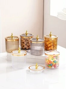 1pc Sealed Storage Jar For Candy, Snacks, Table Decoration - Camel - View 3
