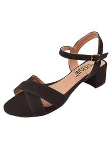 Women Heeled Sandals - 黑色 - 查看 4