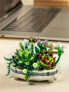 植物系列套裝,盆栽套裝,花束積木套裝,盆栽櫻花積木,426塊花束積木,適合成年人,家居裝飾,櫻花盆栽積木,人造花積木套裝,適合送禮,創意植物盆景家居裝飾,diy成年/青少年花束積木 - 彩色 - 查看 2