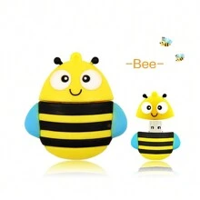 BIYETIMI 128GB USB闪存盘，64GB 2.0卡通蜜蜂、狐狸、企鹅USB闪存盘，128GB USB闪存盘，礼品U盘 - 黃色 - 查看 6