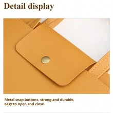 Bolsa De Piel Pu Para Computadora Portátil De 13-16 Pulgadas, Portátil - Gris - Ver 6