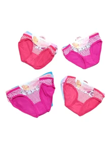 12 Pieces Of COTTON Briefs For GIRL With Children's Print (Colors Are Sent At Random) (Assorted Sizes From 2-10 Years) - Multicolor - View 5