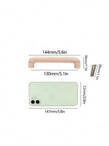 1入組木抽屜現代杏抽屜把手 - 黃色 - 查看 3