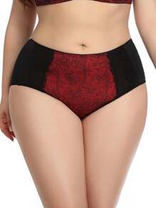 3pcs Women's Floral Print Lace Trimmed Triangle Panties, Comfortable, Halloween - Multicolor - View 7