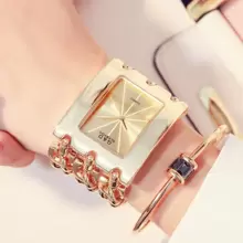 G&D經典時尚休閒手錶，簡約設計，3條鍊，石英運動，女士手錶送禮佳選 - 金色 - 查看 8