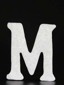 1個15cm高,13cm寬,2cm厚的白色泡沫英文字母m - 白色 - 查看 2