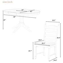 Nestfair 5-Piece Round Dining Table with 4-Chairs
