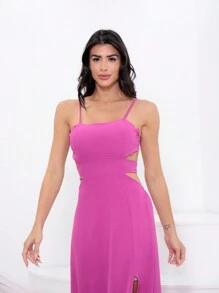 Women Dresses - Màu đỏ tím - Xem 3