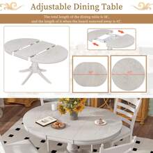 Nestfair 5-Piece Round Dining Table with 4-Chairs