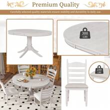 Nestfair 5-Piece Round Dining Table with 4-Chairs