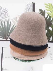 FADZOYLE 1 Chiếc Màu Đen Cổ Điển 100% Dệt Kim Mũ Xô Dành Cho Nữ, Nam Và Nữ Màu Trơn Nghệ Sĩ Có Thể Đóng Gói Mũ Xô Ngoài Trời Mùa Đông Mũ Ấm Áp Thời Trang Mũ Chống Nắng - màu đen - Xem 4