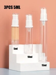 3 件裝 5 毫升化妝品瓶便攜式旅行分裝瓶按壓式眼霜瓶化妝品乳液面霜瓶真空泵瓶非常適合攜帶您喜愛的乳液或粉底液旅行! - 白色 - 查看 9