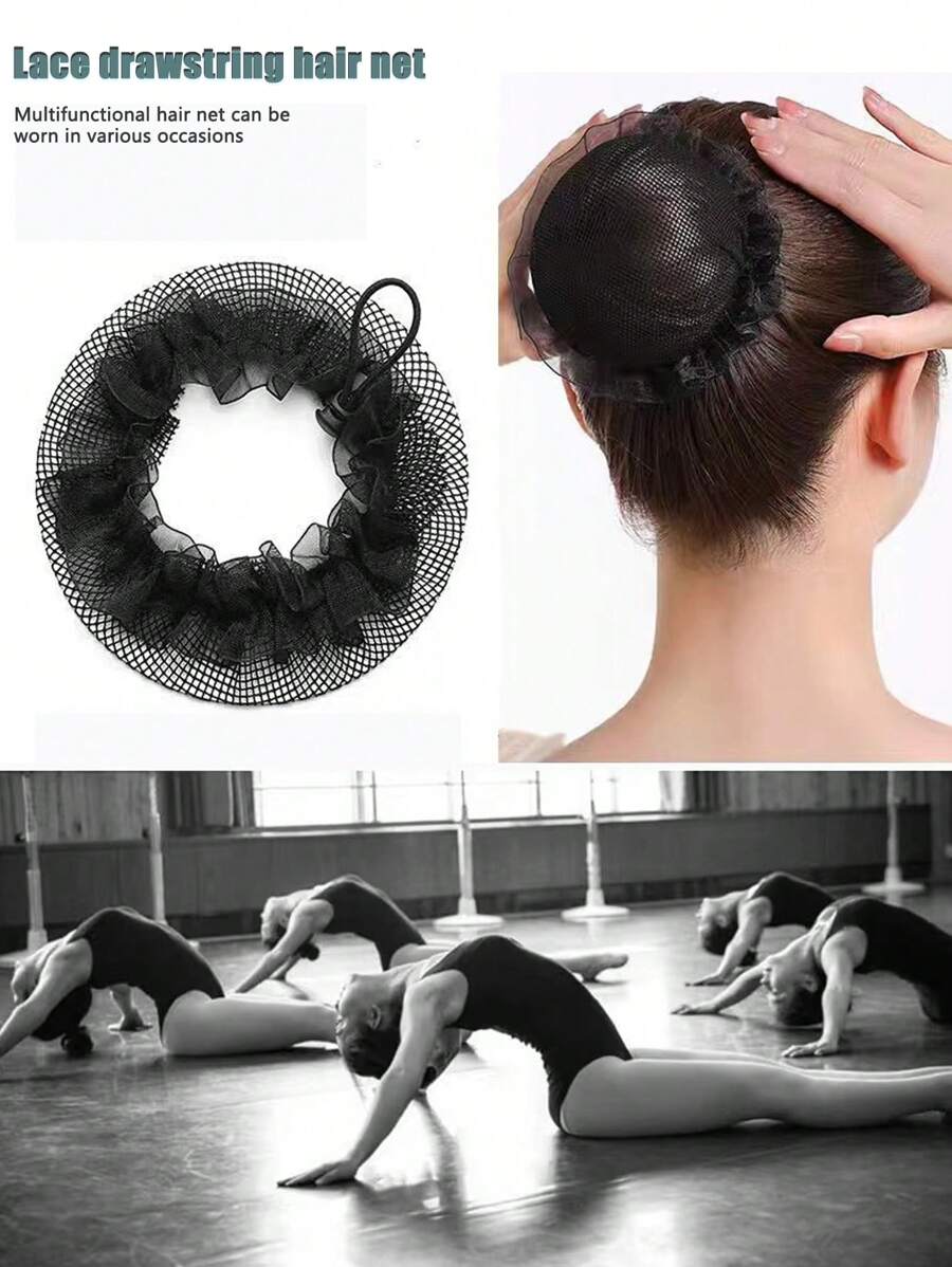 Mới Đã nâng cấp Đàn hồi Tóc Lưới Đối với phụ nữ , Nhảy , Bun Che phủ , Máy tạo búi tóc , Hoàn hảo Đối với Chuyến bay , Trẻ em & - màu đen - Xem 1