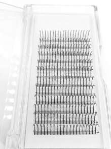 HBZGTLAD Colorful Sparkling Single Strand Silver Faux Mink Eyelash Extension With D Curl, 10-16mm Mixed Length, Professional Shiny Color, Suitable For Personal Use - Black - View 6